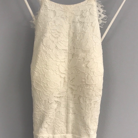 Bobi Black - Mixed Chiffon Lace Bodycon Dress - Picture 2 of 6